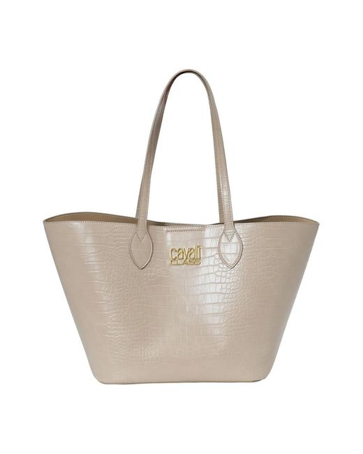 Roberto Cavalli White Shopping Bags