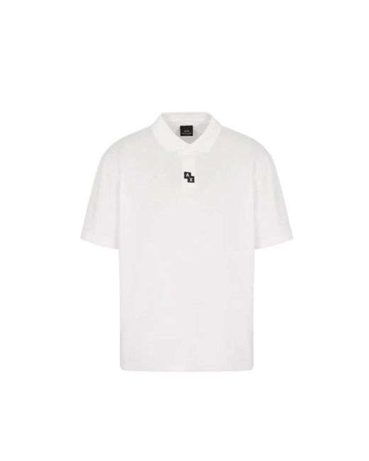 ARMANI EXCHANGE White Polo Shirts for men