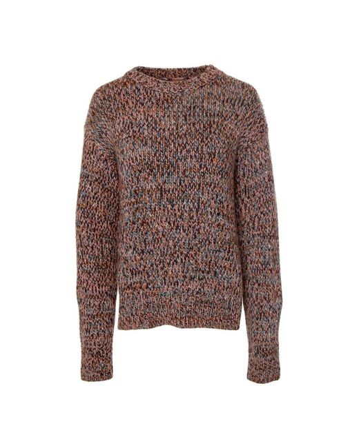 Round-Neck Knitwear di Samsøe & Samsøe in Brown
