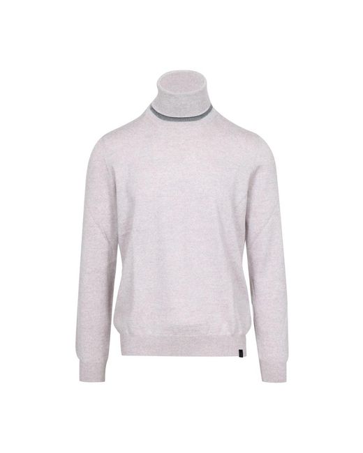 Fay Turtleneck Trui in het Purple voor heren