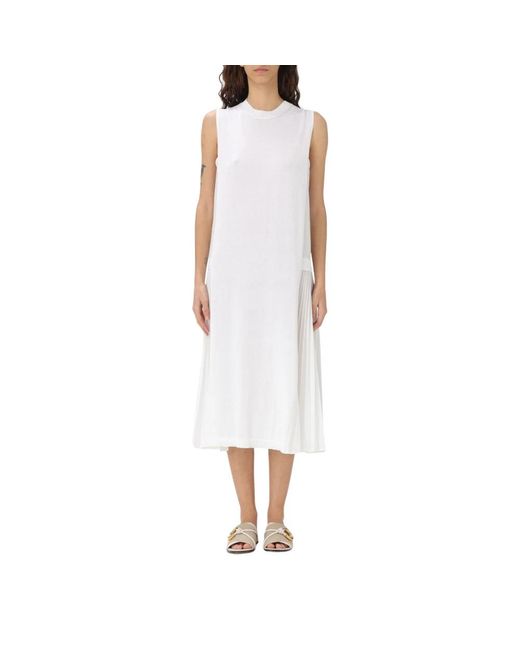 Midi Dresses Semicouture de color White