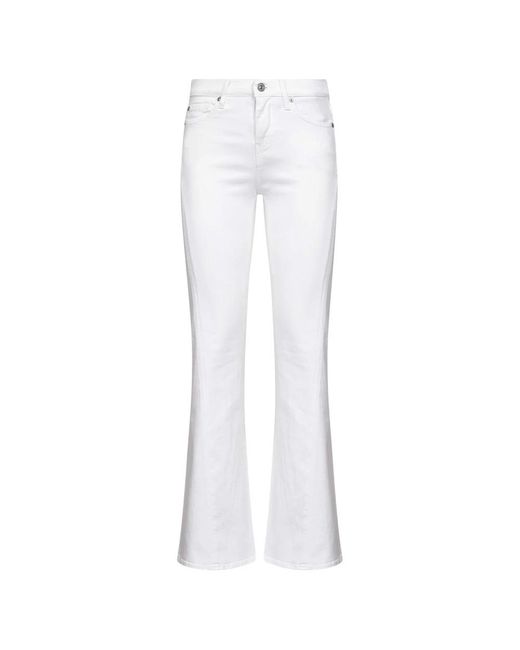 7 For All Mankind Boot-Cut Jeans in het White