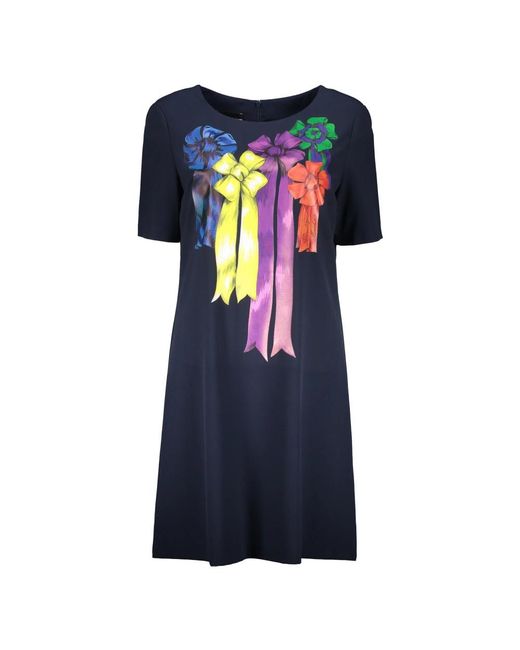 Moschino Blue Print Mini Dress