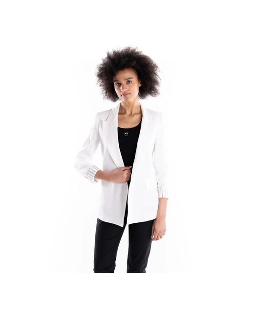 Marella Pure Linen Blazer in het White