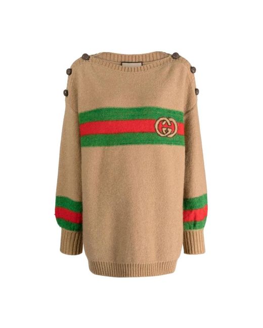 Gucci Green Interlocking g patch strickpullover