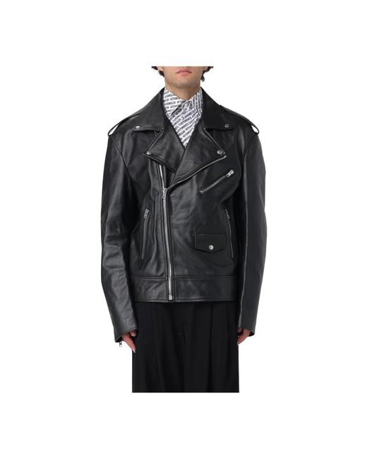 Leather Jackets Vetements de hombre de color Black