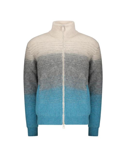 Herno Truien & Vesten ,Grijs ,Wol Geribbelde Randen Ritsvest in het Multicolor voor heren