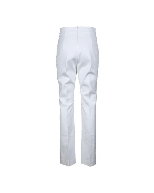 Pantalones De Algodón Y Elastano, Mujer, Talla Sportmax de color Blue