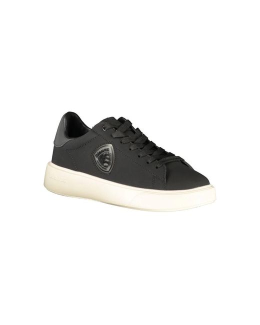 Blauer Leather Sneaker in Black für Herren