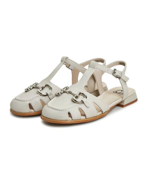 Flat Sandals di CESARE GASPARI in Metallic