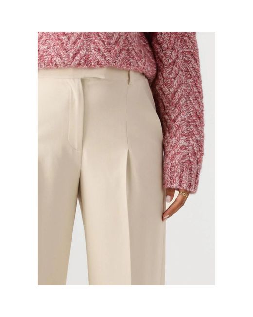 Another Label Broeken ,Elegante Plooibroek Voor Herfst/Winter in het Natural