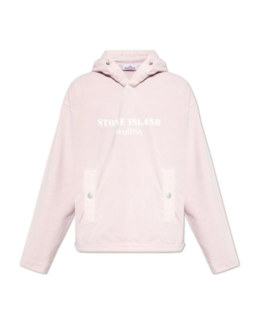 Stone Island Pink Hoodies for men