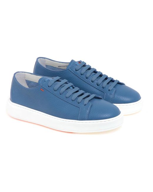 Santoni Blue Sneakers for men