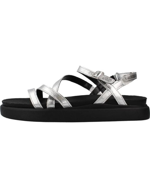 Clarks Black Flat Sandalen