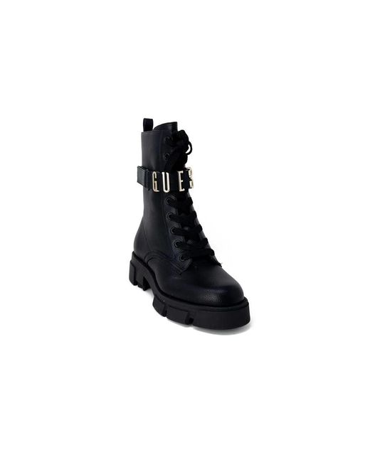 Guess Zwarte Winter Veterschoenen in het Black