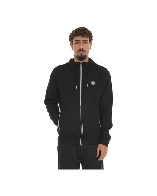 EA7 Black Zip-Throughs for men
