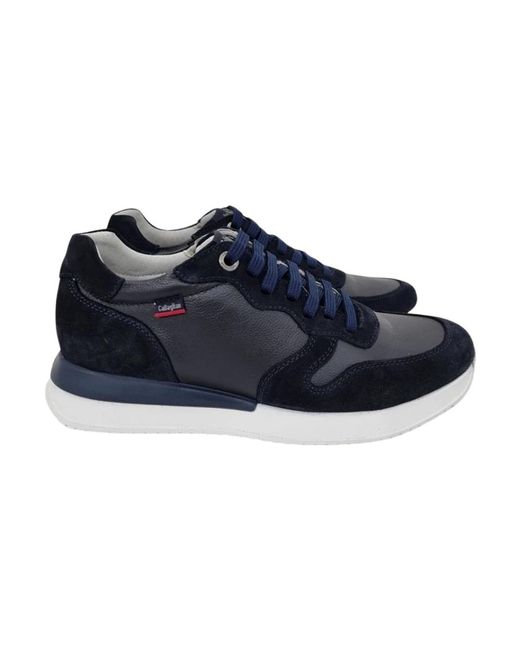 Callaghan Suède Sneakers Met Gepatenteerde Rubberen Zool in het Blue voor heren
