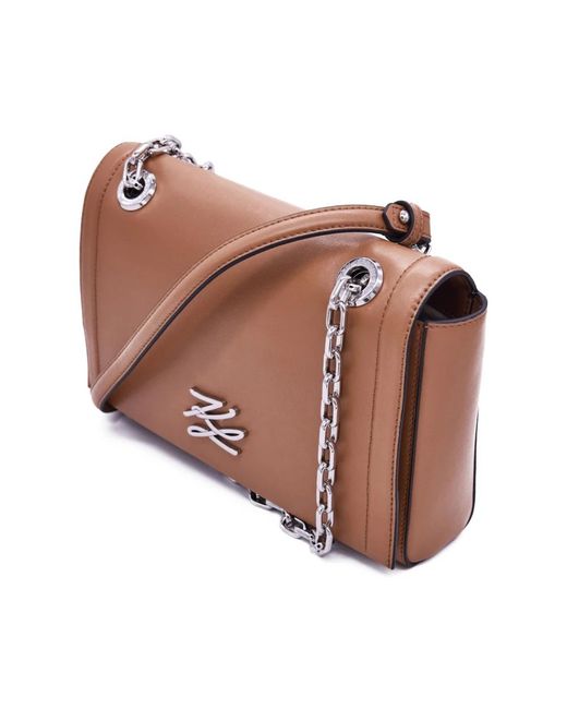 Karl Lagerfeld Brown Cross Body Bags