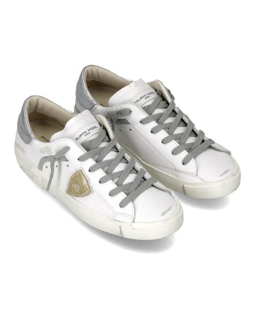 Philippe Model Schoenen ,Wit ,Katoen Prsx Tennis in het White