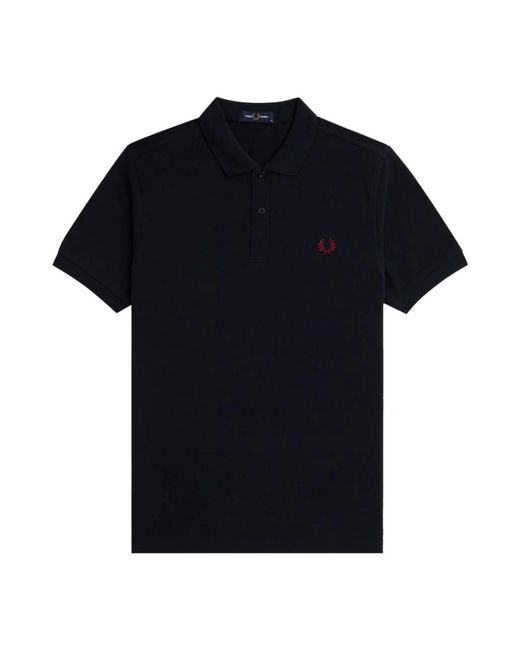 Fred Perry Tops ,Zwart ,Katoen Slim Fit Plain Polo in het Black voor heren