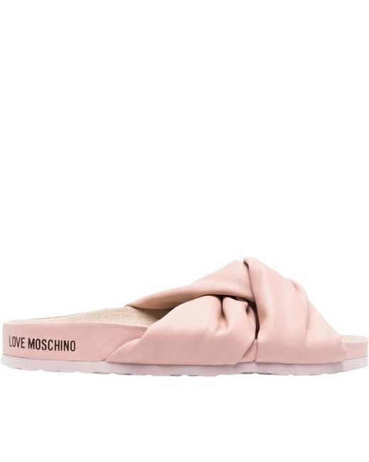 Love Moschino Pink Sliders