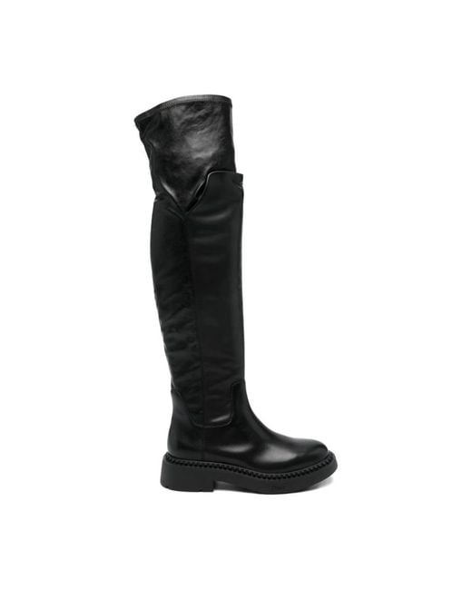Ash Black Over-Knee Boots