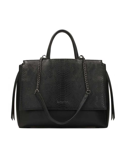 Kazar Black Einzigartig Geformte Handtasche Mit Geprägtem Design