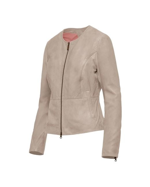 Leather Jackets Bomboogie de color Brown