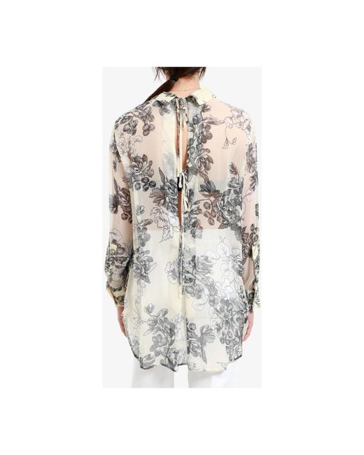 Blouses & shirts > blouses Semicouture en coloris Gray