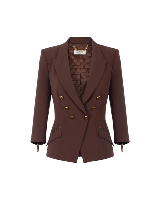 Elisabetta Franchi Brown Blazers