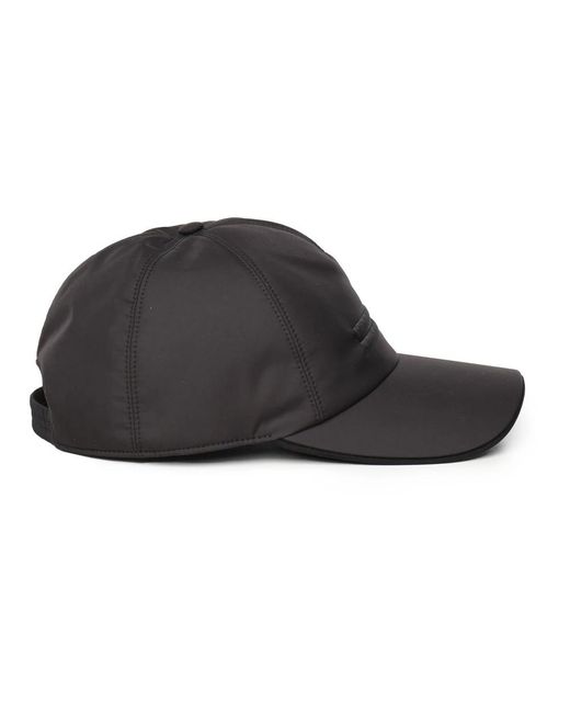 Zegna Accessoires ,Zwart ,Katoen Technische Stoffen Baseball Cap in het Black voor heren