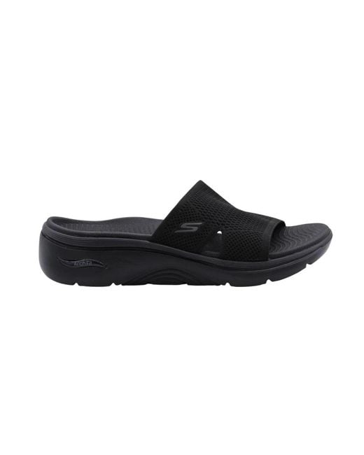 Skechers Black Sliders