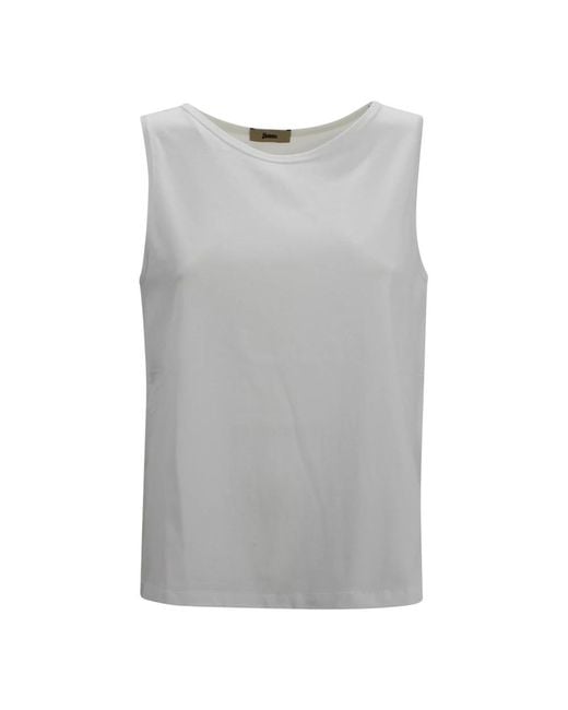 Herno Gray Sleeveless Tops