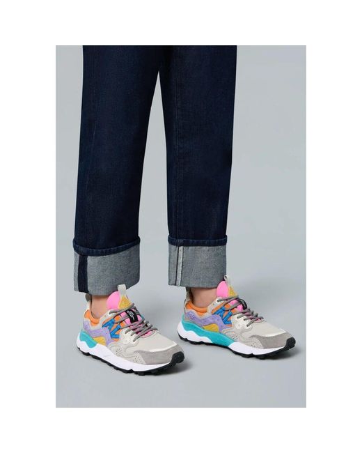 Flower Mountain Blue Sneakers Yamano 3 Uni