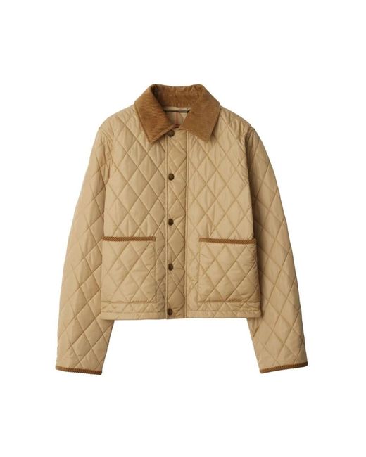 Burberry Jassen ,Diamond Gewatteerde Bovenkleding Jas in het Natural