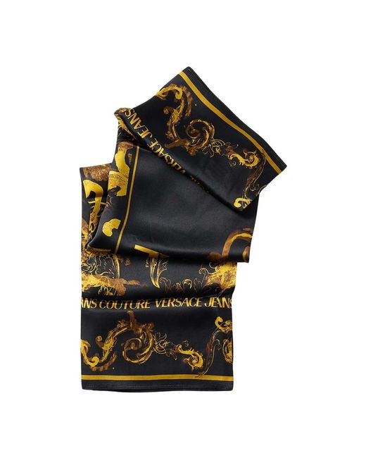 Versace Black Silky Scarves