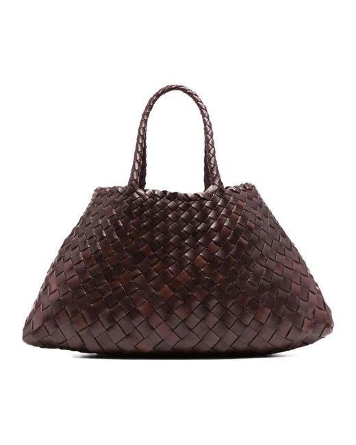 Dragon Diffusion Tassen ,Bruin ,Leer Bruine Leren Tas Met Gevlochten Handvatten in het Brown