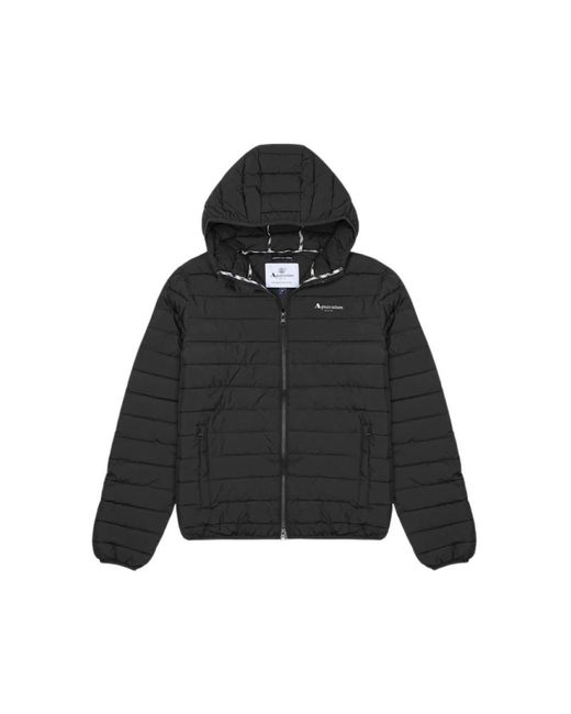 Aquascutum Jassen ,Zwart ,Polyester Hooded 100Gsm Jacket in het Black voor heren