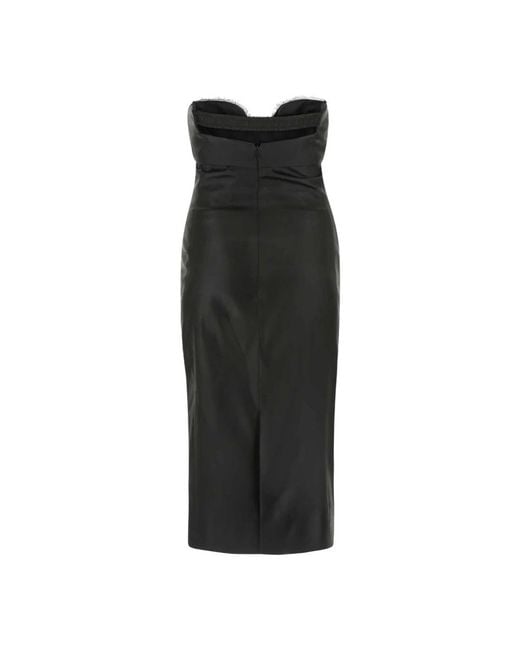 Saint Laurent Black Midi Dresses
