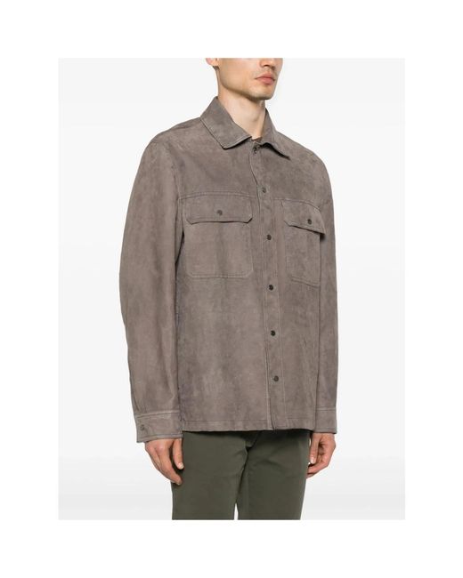 Salvatore Santoro Brown Light Jackets for men