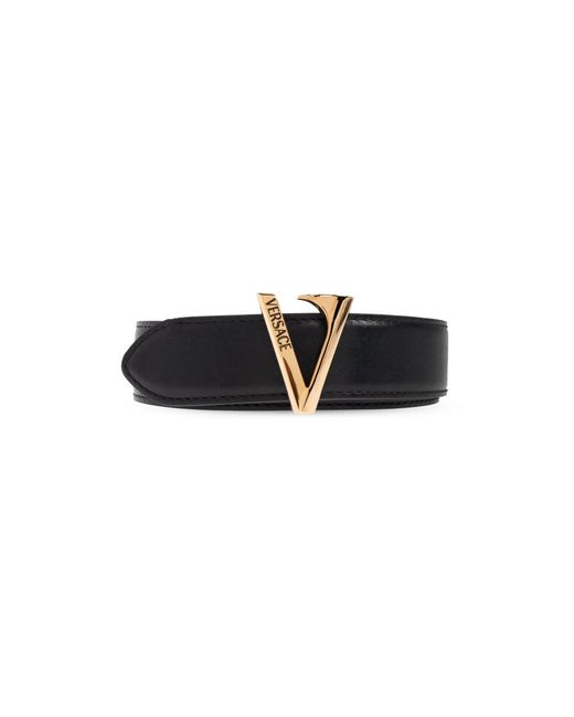 Versace Accessoires ,Zwart ,Leer Leren Riem in het Black