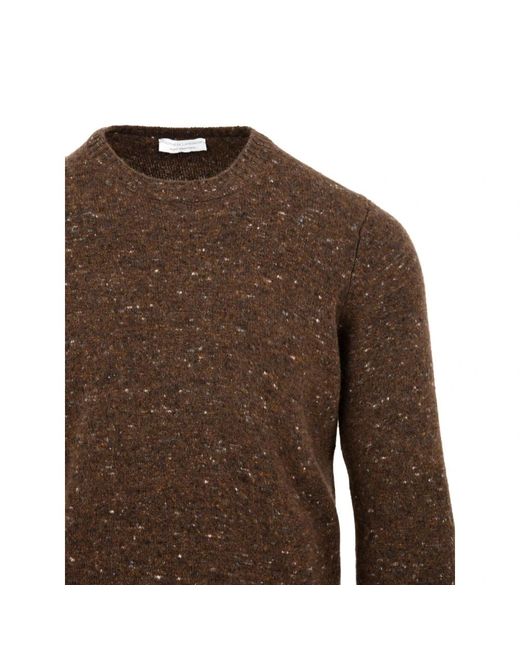 FILIPPO DE LAURENTIIS Brown Round-Neck Knitwear for men