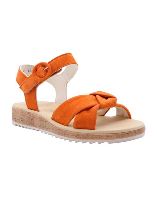 Paul Green Orange Flat Sandals
