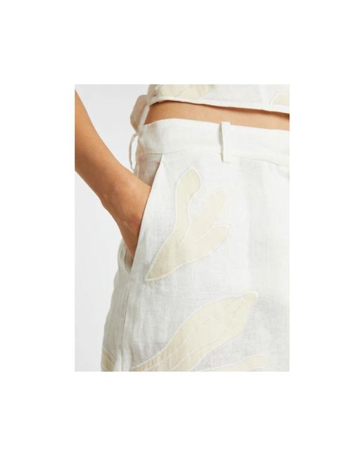 Wide Trousers Marella de color Natural