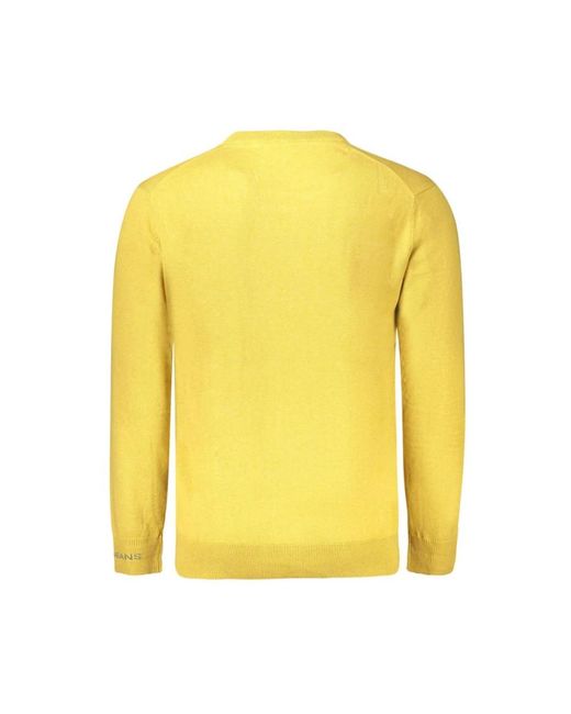 Pepe Jeans Yellow Round-Neck Knitwear for men