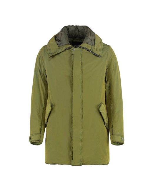 Moorer Jassen ,Geel ,Nylon Gewatteerde Nylon Jas Met Capuchon in het Green voor heren