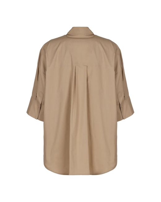 P.A.R.O.S.H. P.A.R.O..H. ,Overhemden ,Katoen Sequin Embellished Katoenen Blouse in het Natural
