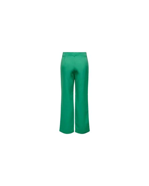 ONLY Broeken ,Groen ,Katoen Groene Alhambra Mid Straight Pant in het Green