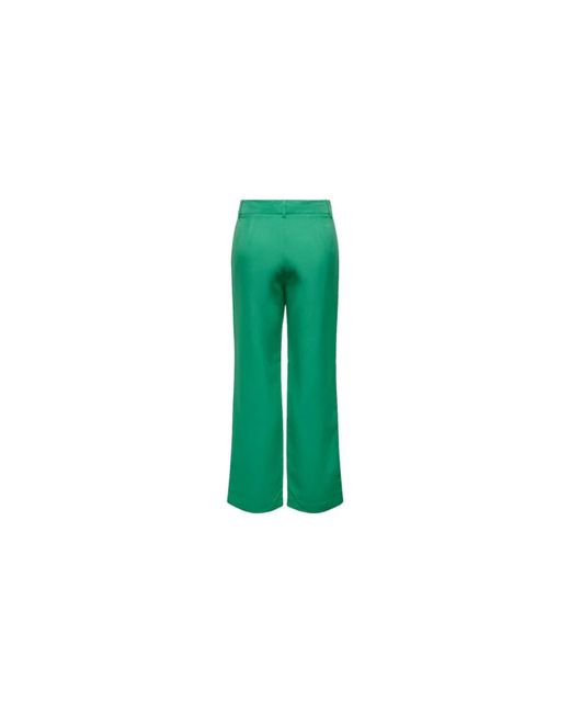 ONLY Broeken ,Groen ,Katoen Groene Alhambra Mid Straight Pant in het Green