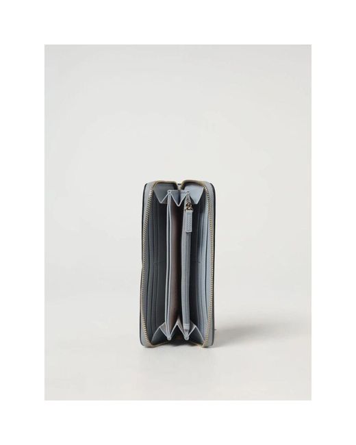 Twinset Gray Elegante Schwarze Geldbörse Organizer